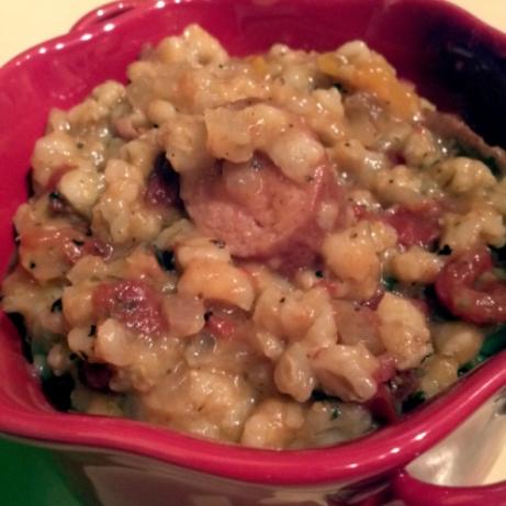 Crock Pot Sausage and Barley Jambalaya. Photo by Greeny4444