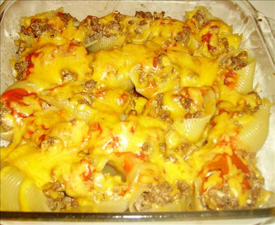 Taco Stuffed Pasta Shells. Photo by looneytunesfan