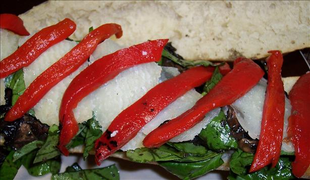 Grilled Mushroom Salad Sub. Photo by Hey Jude