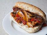Grilled Sausage and Peppers Hoagie. Photo by Kana Kahuna