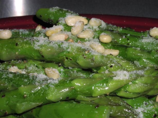 Asparagus With Pine Nuts. Photo by TeresaS