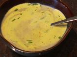 Cream of Jerusalem Artichoke Soup With Saffron Cream