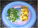 Down-Under Salmon With Citrus Saffron Sauce over Greens