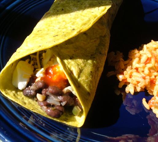 Pass-It-Along Black Bean Burritos. Photo by newspapergal