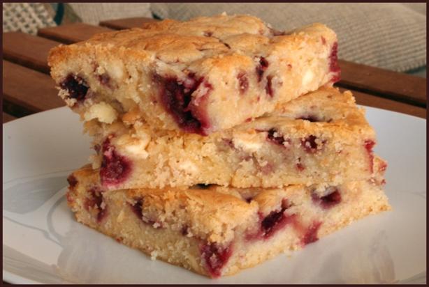 Raspberry and White Chocolate Fudge Brownies. Photo by kolibri