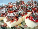 Bruschetta With Roasted Red Peppers  Yummy!