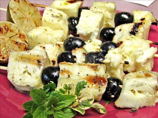 Halloumi and Olives Skewers. Photo by Rita~