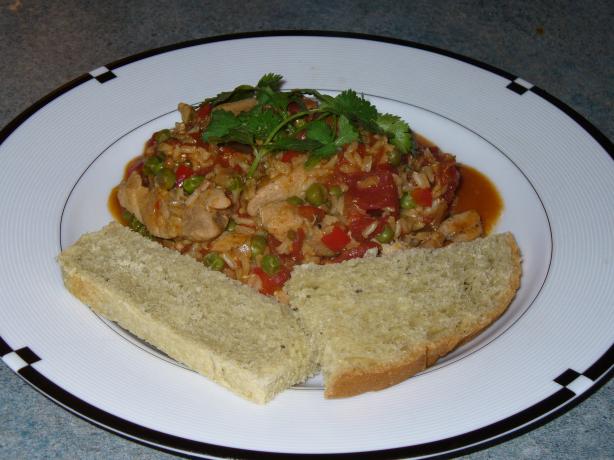 Brown Arroz Con Pollo (Brown Rice and Chicken). Photo by IngridH