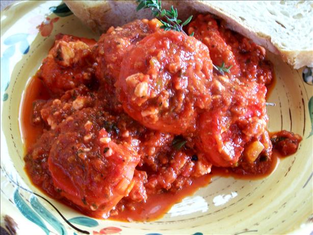 Crevettes With Feta and Tomato Sauce. Photo by Rita~