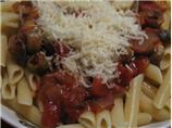 Easy Olive and Mushroom Pasta Saute