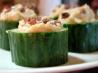Cucumber Logs Filled With Black and Gold Hummus. Recipe by Sharon123