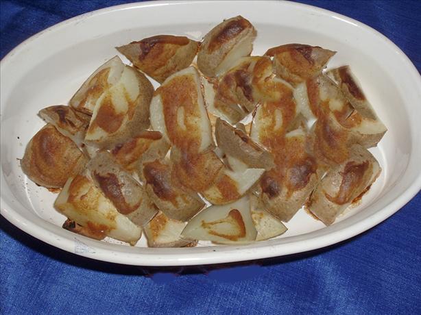 Roasted mustard potatoes. Photo by Bergy