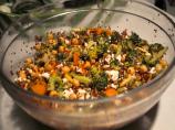 Curry Couscous and Broccoli Feta Salad With Garbanzo Beans