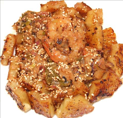 Shrimp Escabeche With Ginger-Grilled Pineapple. Photo by Peter J