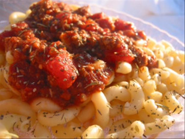 Short Cut Pasta Sauce. Photo by Chef Dee