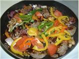Sausages, Pepper & Mushroom Scramble
