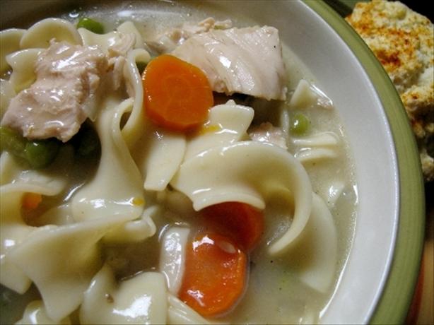 Lazy Slow Cooker Creamy Chicken Noodle Soup. Photo by R.Lynn