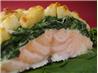 Baked Salmon With Mascarpone Spinach. Recipe by CulinaryQueen