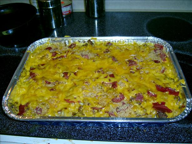 Bacon Double Cheeseburger Casserole. Photo by Chef Dawn Renee
