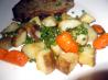 Roasted Potatoes and Baby Carrots With Garlic