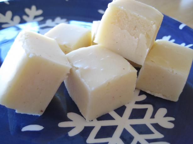 White Chocolate Eggnog Fudge. Photo by aubriannie