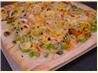 White Four-Cheese Vegetable Pizza. Recipe by ratherbeswimmin'