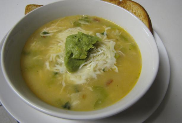 Chicken Tortilla Soup With Avocado. Photo by loof