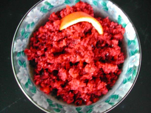 Spiked Cranberry Relish. Photo by Kumquat the Cat's friend