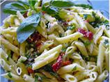 Penne Pasta Salad With Roasted Red Peppers and Fresh Basil