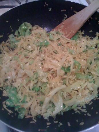 Muttakos Poriyal (South Indian Cabbage). Photo by St. Louie Suzie