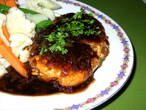Turkey Cutlets With Balsamic-Brown Sugar Sauce. Photo by justcallmetoni