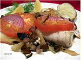 Cod With Fennel, Mushrooms, Tomato & Dill
