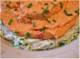 Layered Pesto and Roasted Red Pepper Dip