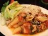 Spicy Pasta With Tomato & Bacon Sauce. Photo by Leggy Peggy