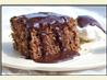 Savannah Chocolate Cake With Hot Fudge Sauce. Recipe by Manami