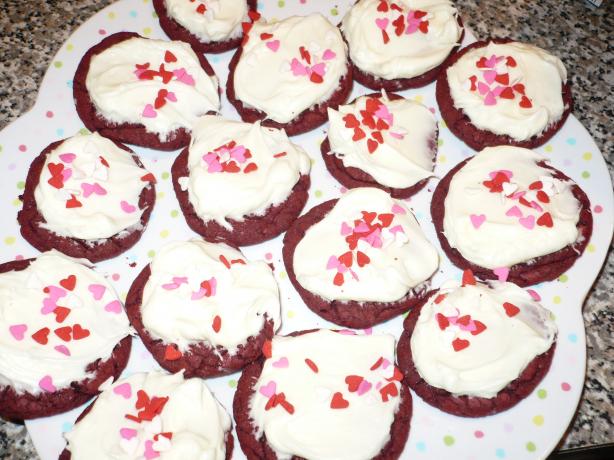 Red Velvet Cookies With Cream Cheese Frosting. Photo by PatriotsGirl
