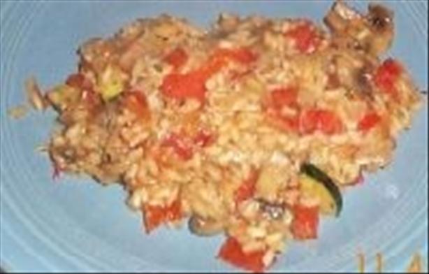 Vegetable Risotto With Pesto. Photo by Food.com *