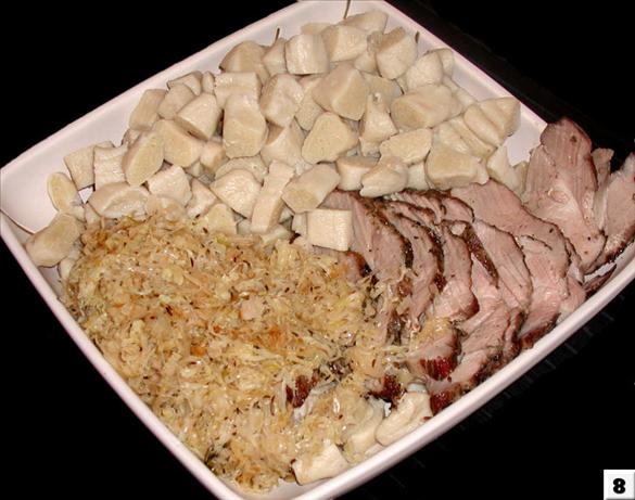 Ed & Sandi's Pork Roast and Dumplings W/ Sauerkraut. Photo by Sandi (From CA)