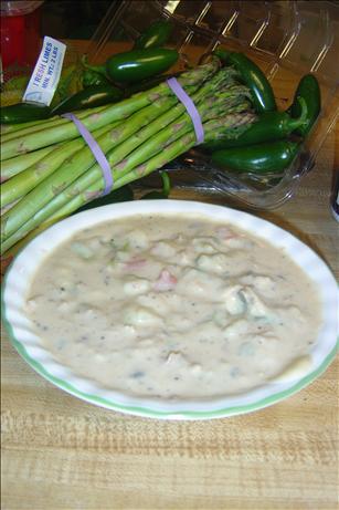 Turkey Leftover Creamy Potato and Asparagus Soup. Photo by quickandsimple