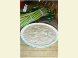 Turkey Leftover Creamy Potato and Asparagus Soup