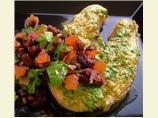Seared Spiced Salmon Steaks With Black Bean Salsa