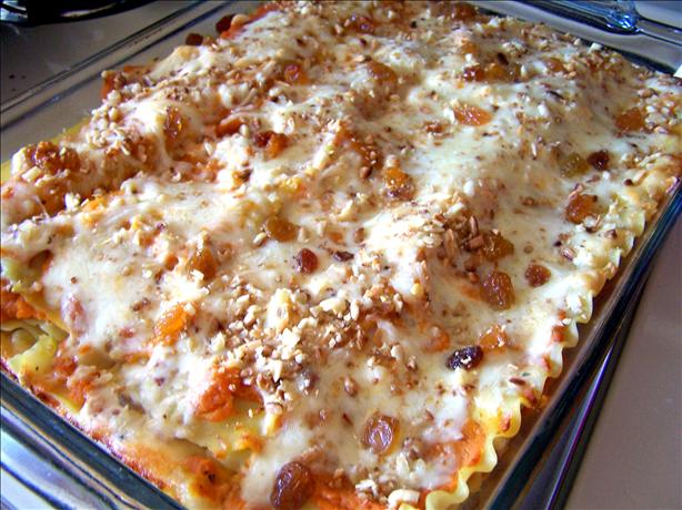 Baked Butternut Squash, Raisin and Pine Nut Lasagna. Photo by Rita~