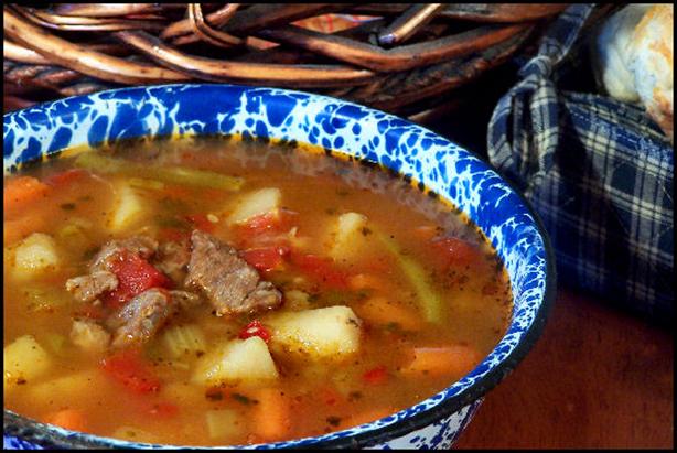 Beef Vegetable Garlic Soup. Photo by NcMysteryShopper