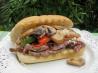 Steak,  Mushrooms and Bell Pepper Sandwich. Recipe by Kittencalskitchen