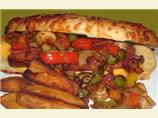 Smoked Sausage  Pepper & Mushroom Wrap