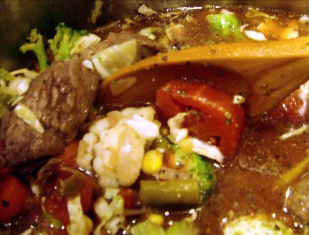 Stacy's Favorite Vegetable Beef Soup. Photo by Bev