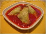 Herbed Ricotta Won Tons W/ Spicy Tomato Sauce