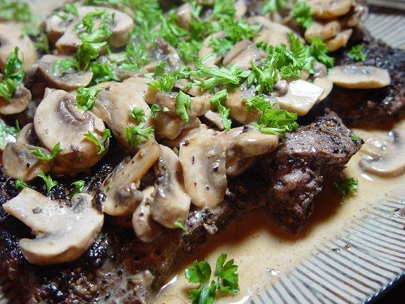 Tournedos Au Poivre Et Champignons(Filet Au Poivre W/Mushrooms). Photo by Beautiful BC