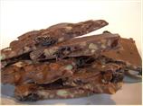 Chocolate Bark Filled With Pine Nuts and Dried Cherries