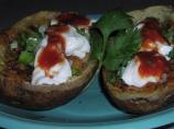 Delicious Cheesy Bacon and Green Onion Potato Skins